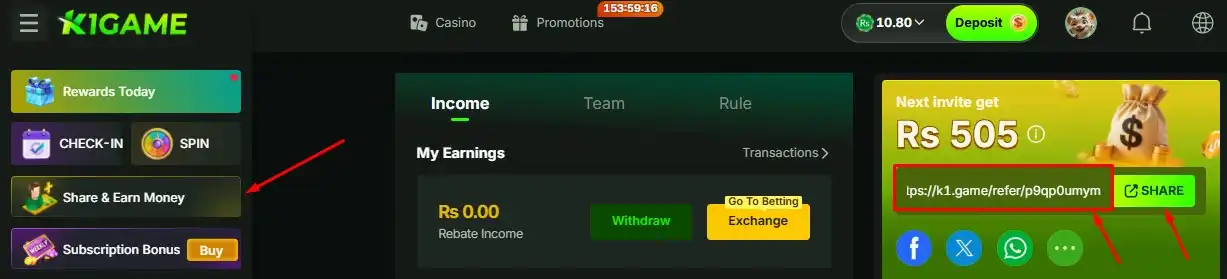 become an agent k1 game share and earn money
