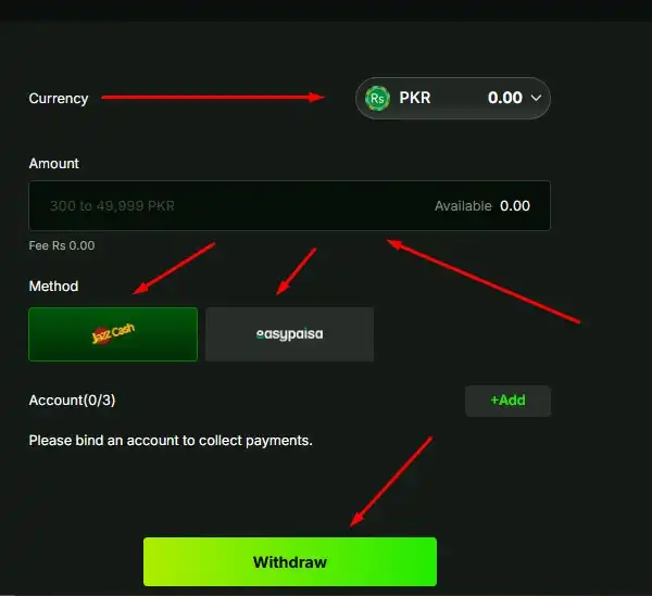 k1 game withdraw